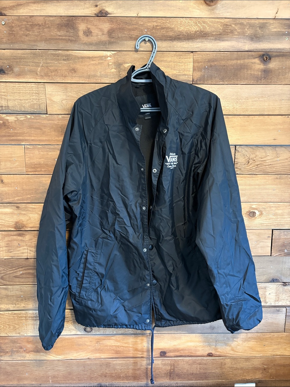 Vans Men's Black Windbreaker Jacket